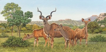 動物 Painting - アフリカのクドゥス